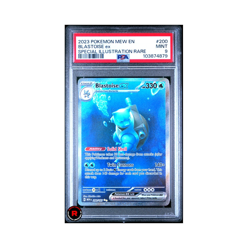 Blastoise Ex #200 PSA9 Mint - Pokemon Mew 151 - Illustration Rare - ENG