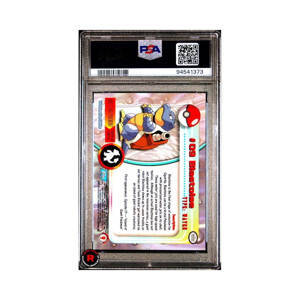 Blastoise Topps #9 PSA Graded - Pokemon T.V. United Kingdom Topps - EN