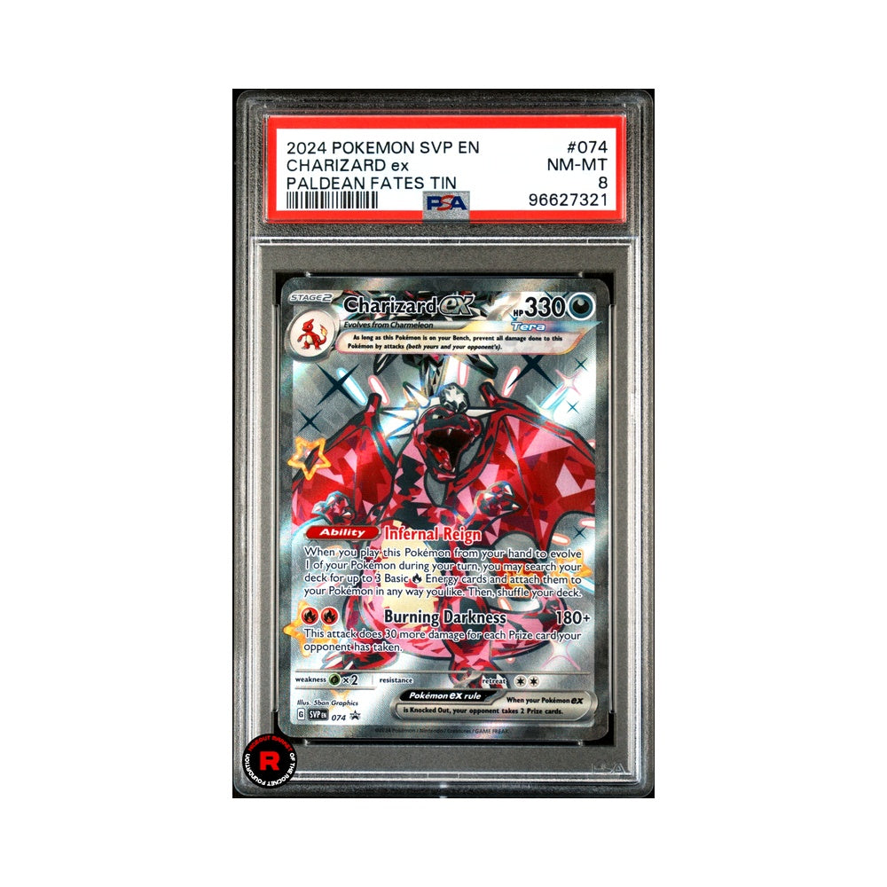 Charizard Ex #074 PSA Graded - Pokemon Paldean Fates Tin Promo - EN