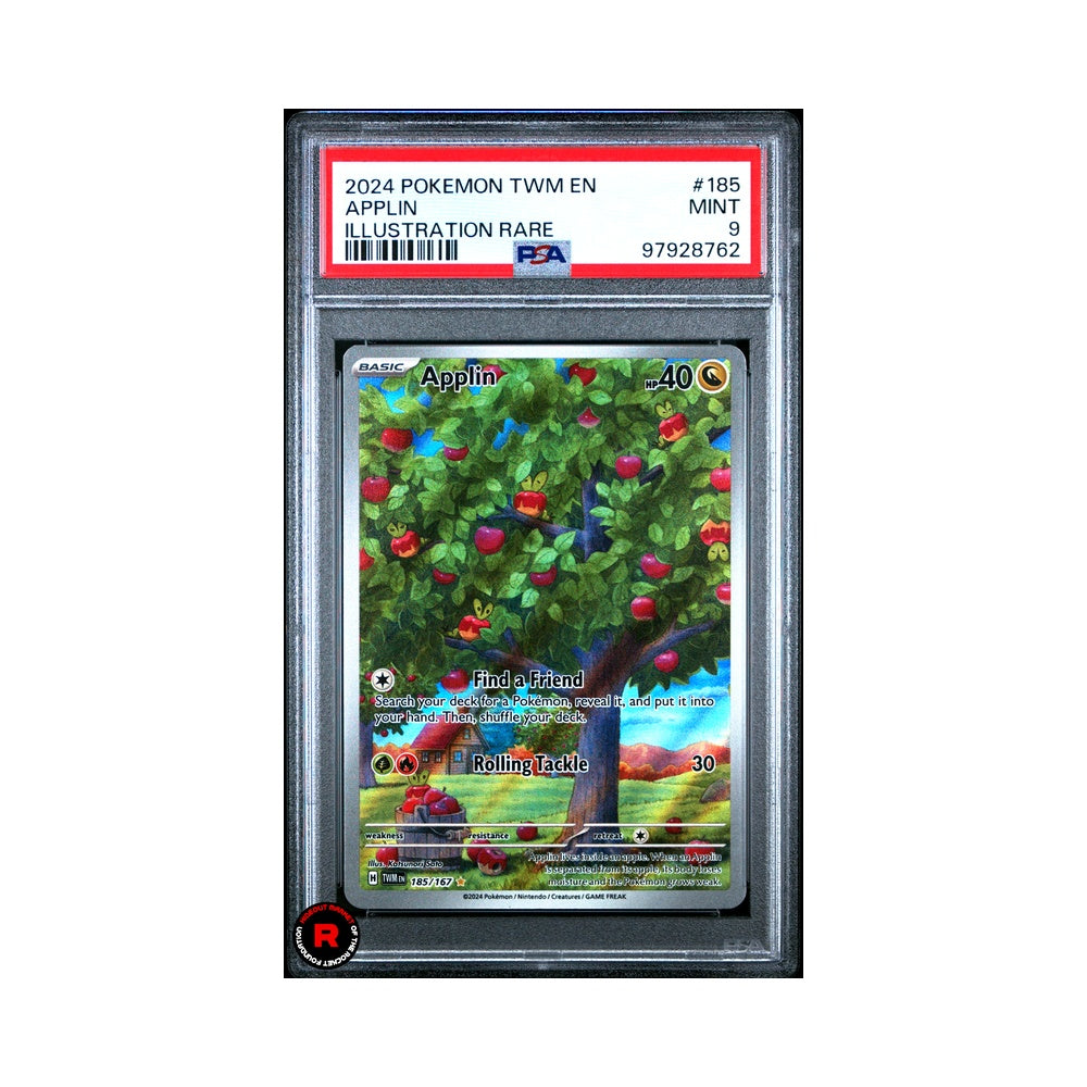 Applin #185 PSA9 Mint - Pokemon Twilight Masquerade - Eng
