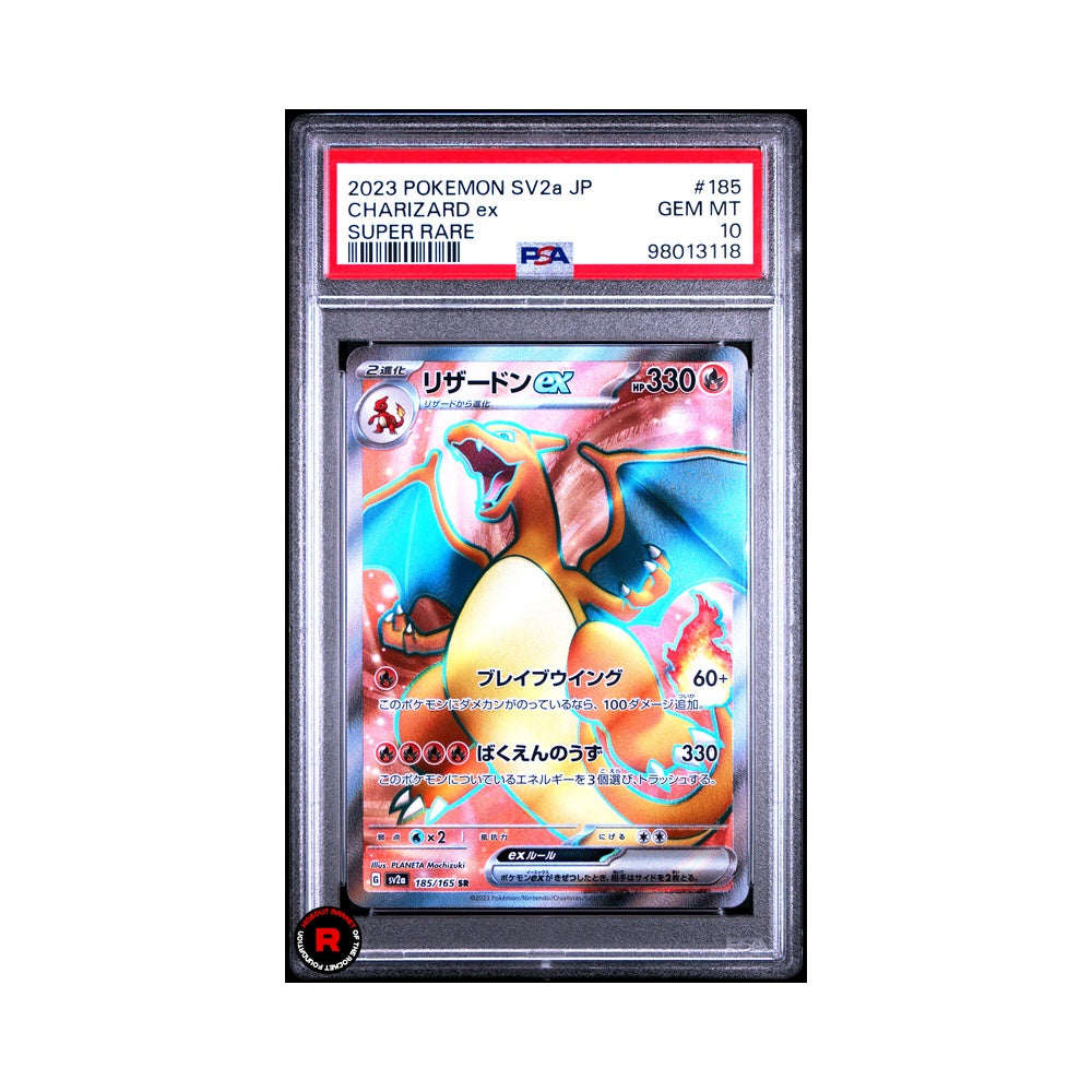 Charizard Ex #185 PSA10 Mint - Pokemon Mew 151 - Jap