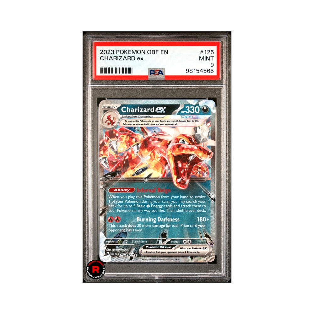 Charizard Ex #125 PSA9 Mint - Pokemon Obsidian Flames - Eng