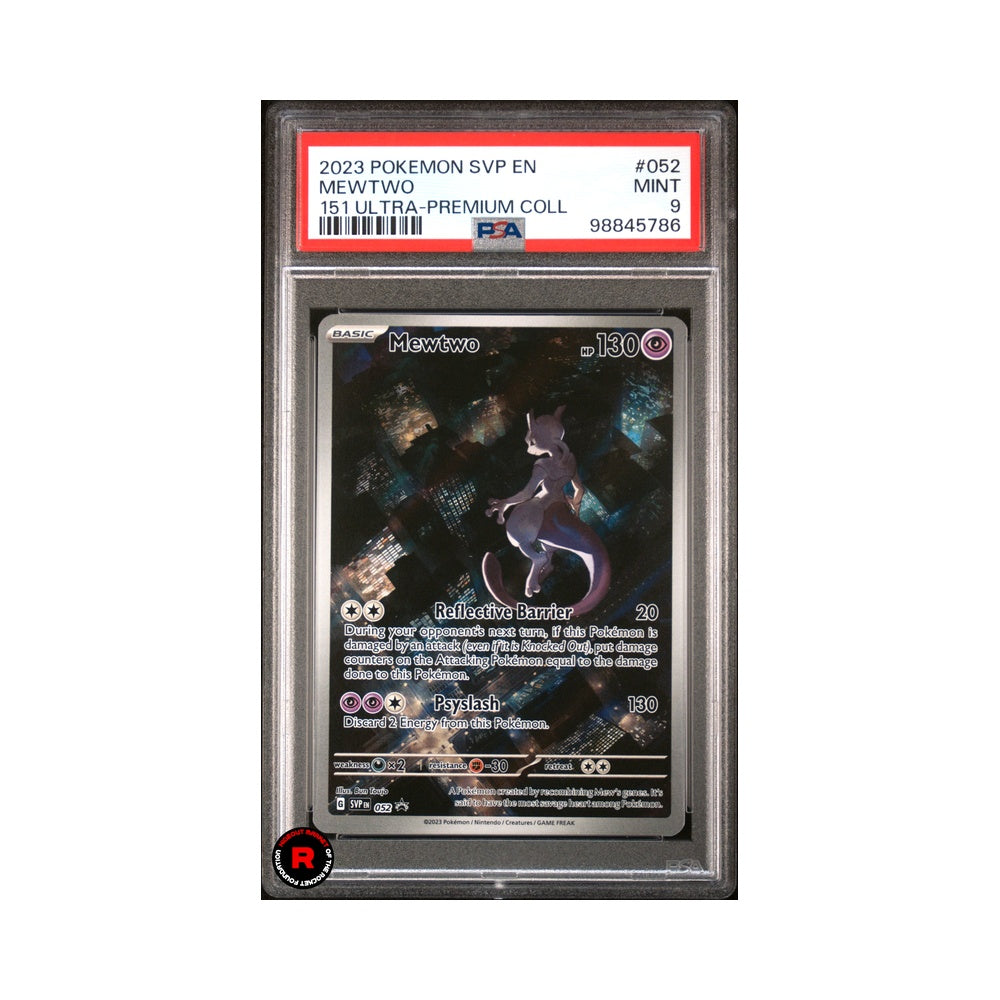 Mewtwo #052 PSA9 Mint - Pokemon 151 Ultra Promo Collection Black Star - Eng