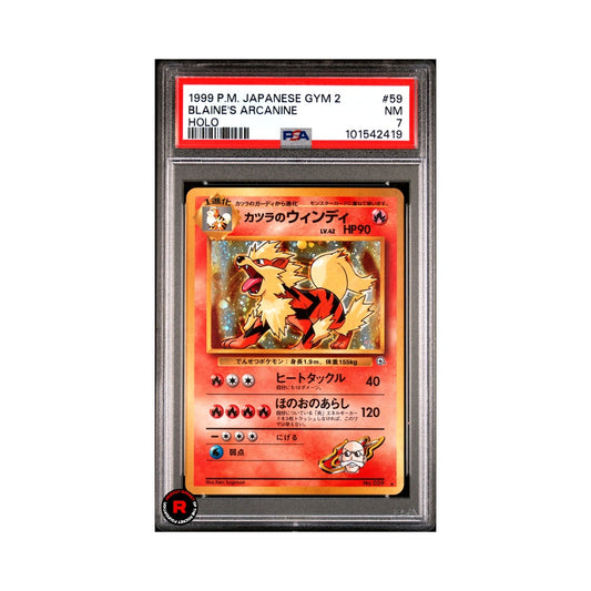 Blaine's Arancanine Holo PSA7 Near Mint - 1999 Pokemon Gym 2 Challenge - JP