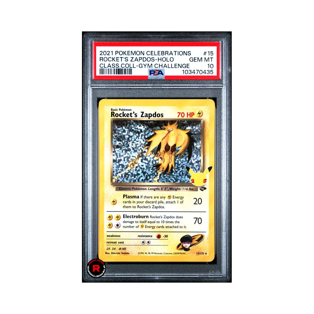 Rocket's Zapdos #15 PSA10 Gem Mint - Pokemon Celebrations - ENG