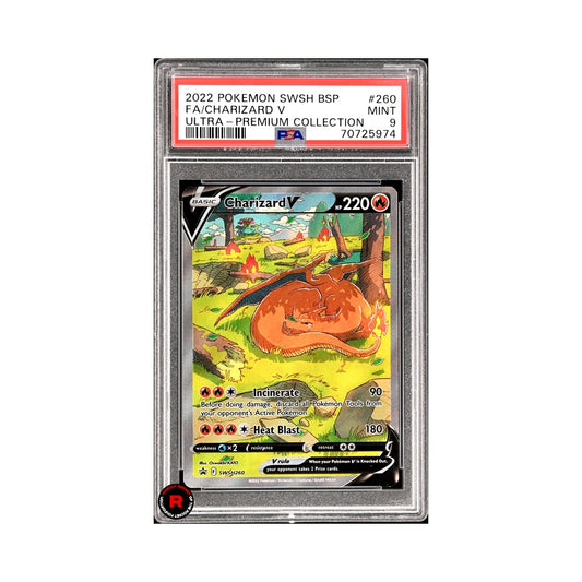 Charizard V #260 PSA9 Pokemon SWSH Black Star Promo Eng