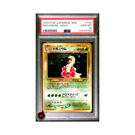 Meganium Holo #154 PSA10 Gem Mint - Pokemon Neo Genesis Japanese - JP