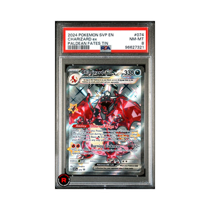 Charizard Ex #074 PSA Graded - Pokemon Paldean Fates Tin Promo - EN