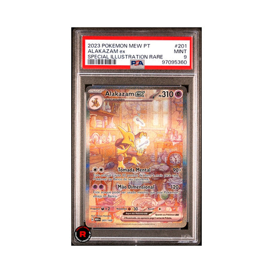 Alakazam Ex #201 PSA9 Mint - Pokemon Mew 151 - Portuguese