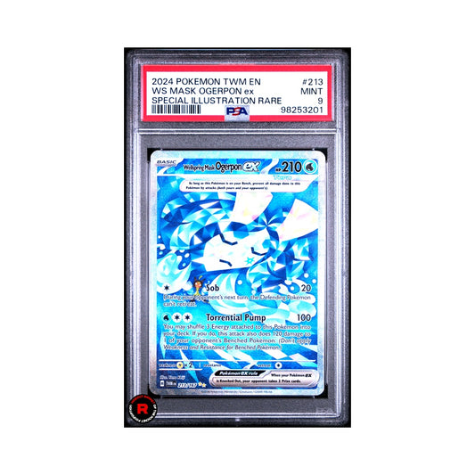 WS Mask Ogepon Ex #213 PSA9 Mint - Pokemon Twilight Masquerade - Eng